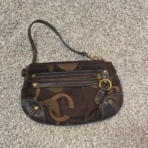 Brown Designer Wristlet Bag